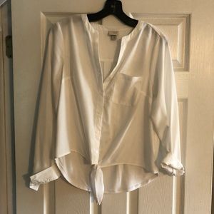 White tie blouse